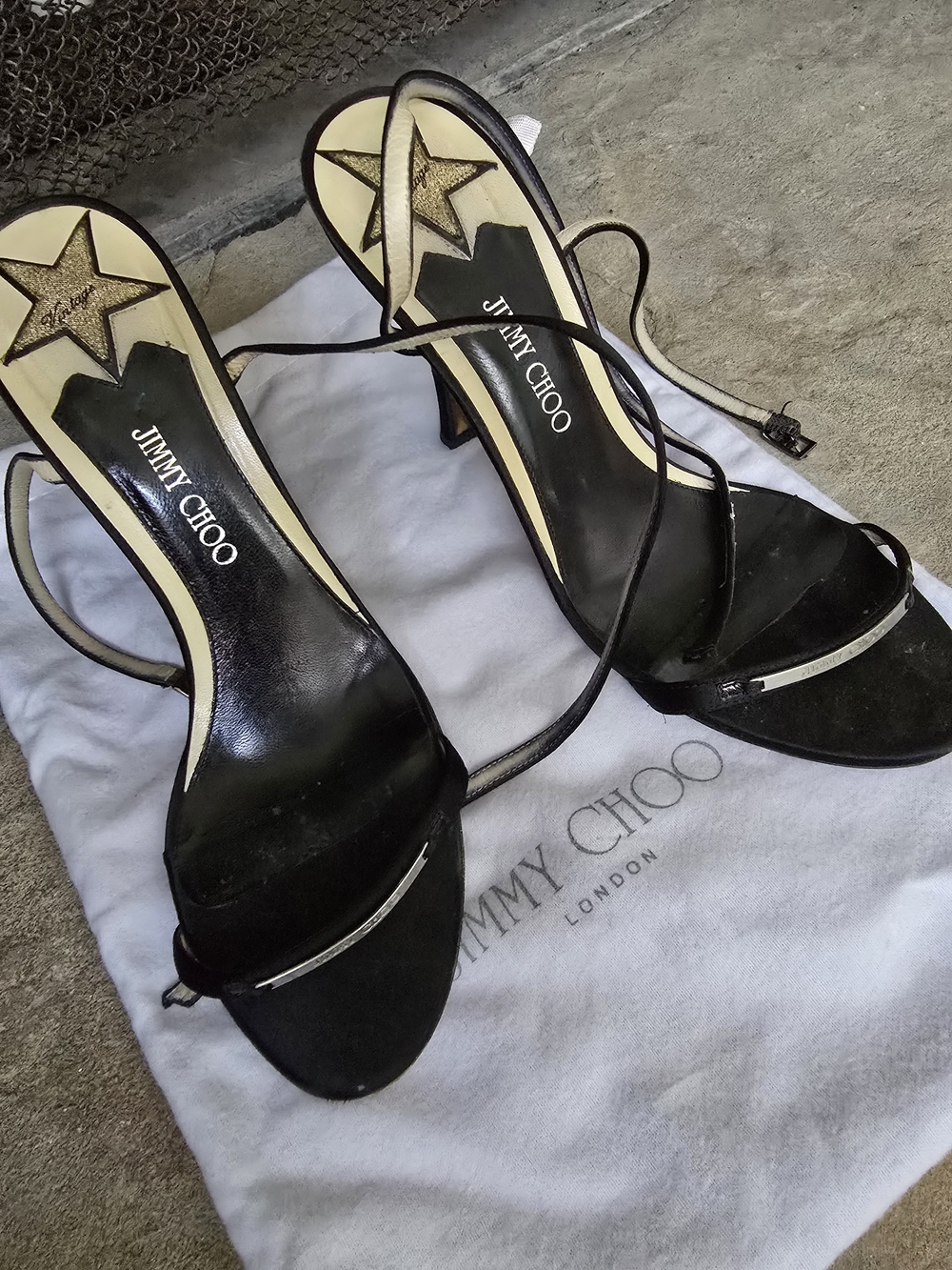 Jimmy Choo Black Strappy Sandals - Picture 3 of 7